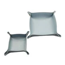 Hộp đựng đồ bằng da PU vuông 1 mảnh, chìa khóa cửa ra vào kiểu Bắc Âu INS, khay đựng đồ trang sức mỹ phẩm, nhiều màu sắc. Có thể sử dụng trong bếp, phòng ngủ, phòng khách. Quay lại trường - Nhiều màu - Xem 10