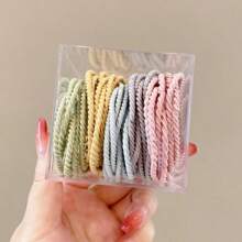 50 件男士高弹力发带，纯色罗纹运动发饰，适合锻炼、聚会、休闲装马尾辫固定器发圈发橡皮筋发圈发绳，头饰