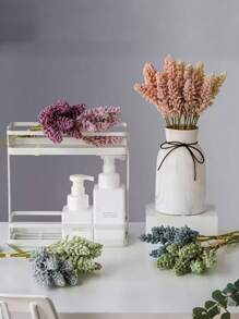 6pcs Artificial Wheat Bouquet - Artificial Simulation Flowers, Suitable For Weddings, Home Decor And Party Decoration - Plastic Fake Flower Accessories, Party Supplies | Elegant Flower Arrangement | Lifelike Artificial Flowers, Bouquet Decor Gifts Birthday Graduation
