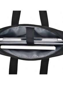 Fashionable Film - Leather Shoulder Bag: Roomy Interior For 14 Or 16 - Inch Laptop, Mobile, And Office Gear Hand Bag - Black - View 7