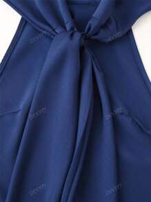 Silk-Like Halter Neck Dress DS00989CC