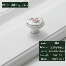 1 件陶瓷 + 锌合金橱柜门抽屉拉手，复古欧式风格多种设计抽屉拉手，适用于儿童房、厨柜、衣柜、柜门、梳妆台、美式家具