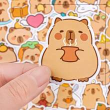 50 Pcs Of Kabibaka Cartoon Stickers - DIY Projects For Suitcases, Phones, Mugs, And Cars - Self-Adhesive, Disposable Stickers Suitable For Birthday Gifts, Easter Gifts, Classroom Gifts, Holiday Gifts, Party Gifts (Khaki/Mixed Colors)