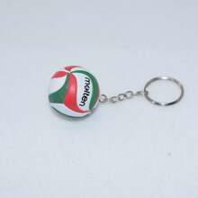 1 件创意排球钥匙扣，可爱小运动球钥匙背包吊坠，球迷礼物配件