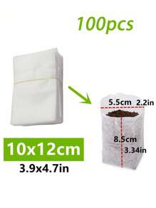 100 Seed Seedling Bags, Non-Woven Plant Growth Bags, Fabric Seedling Pot Plant Bags, Household Garden Supplies