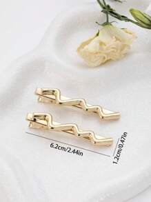 2 stuks metalen golfclips, eenvoudige veelzijdige zijdecoratie voor vrouwen, haaraccessoires in boho-stijl met zinklegering