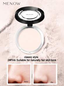 MENOW 哑光薄纱定妆粉控油持久定妆粉干皮油性皮肤彩妆大白饼 - 2#Pink - 查看 1