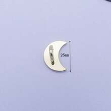 5 piezas Accesorios decorativos de metal DIY para funda de teléfono, base adhesiva con forma de estrella y luna, colgadores universales - Multicolor - Ver 13