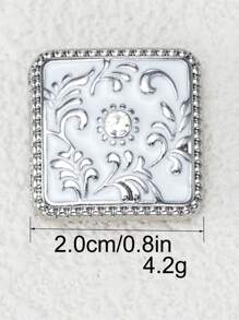 6pcs/Pack Vintage Pattern Resin Oil Drop Metal Buttons, For Uniform, School Wear, Sweater, Cardigan, Jacket, DIY Bags, Gift Box, Handicraft