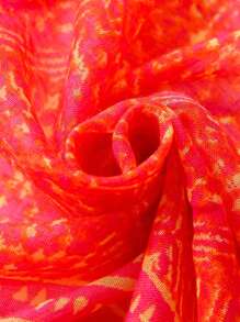 1pc Women's Boho Geometric Print Balinese Gauze Tassel Long Scarf, New Vintage Soft Breathable Scarf For Spring Summer, Sun Protection Shawl, Casual Outdoor Travel Beach Gift - Multicolor - View 7