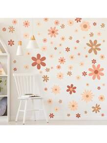 1 Set de decoraciones para el hogar, pegatinas de pared creativas de estilo bohemio con patrón de flores, margaritas autoadhesivas para decorar dormitorios, entradas, salas de estar y porches