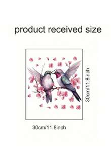 1 件蜂鸟和花卉图案墙贴，贴纸，适用于卧室、厨房、客厅和卫生间的墙贴，用于家居装饰的乙烯基贴花，装饰品让您的家焕然一新