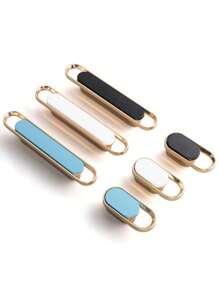 1pc Cabinet Door Handle, Modern Minimalist Design, Zinc Alloy, Gold + Black - Multicolor - View 9