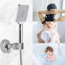 Shower Bracket Rotatable Shower Bracke 360°Adjustable Universal Hand Shower Holder Suction Cup Holder Full Plating Shower Rail Head Holder Bathroom Bracket Bathroom Accessories