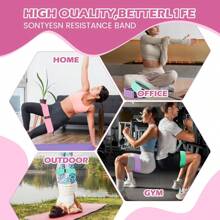 3PCS Fitness Rubber Band Elastic Yoga Resistance Bands Set Hip Circle Expander Bands Gym Fitness Booty Band Home Workout