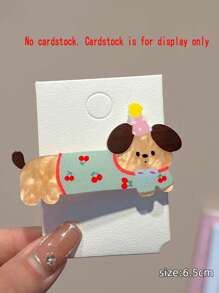 5 Pcs Cute & Sweet Cartoon Cat & Dog Shaped Hair Clips, Suitable For Girls - Multicolor - View 7