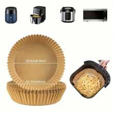 25/50/100 UDS. Tapetes desechables redondos para freidora de aire (16 cm), tapetes de papel para freidoras de aire, tazones de papel para la cesta, bandeja de hornear, accesorios de horno, herramientas de hornear, utensilios de cocina, accesorios de cocina