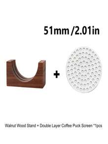 1/2pcs,51mm/53mm/58mm, Thickened Double Layer Reusable Coffee Filter Screen And Espresso Coffee Puck Screen Stand, Heat Mesh Screen Portafilter Barista Coffee Making Puck Screen For Portafilter Basket Espresso Accessories Back To School - Multicolor - View 6