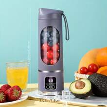 1500mAh USB Rechargeable Portable Milkshake Blender With LED Display, 12-Blade, Mini Juice Blender For Instant Nutrition