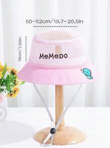 1pc Fashionable Cute Letter Embroidered S Bucket Hat, Windproof Sunproof Soft Breathable Bucket Hat - Multicolor - View 8
