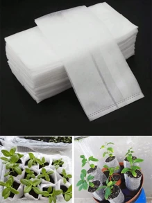 100 Seed Seedling Bags, Non-Woven Plant Growth Bags, Fabric Seedling Pot Plant Bags, Household Garden Supplies
