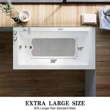 1 件灰色凸点浴室垫，按摩淋浴垫防滑浴缸垫，防滑带吸盘柔软 PVC 材料浴室地毯，可机洗带排水孔，适用于浴缸、淋浴房、浴室家居浴室装饰浴室地毯户外地毯门垫秋季装饰浴室配件返校入口装饰 - 淺灰色 - 查看 10