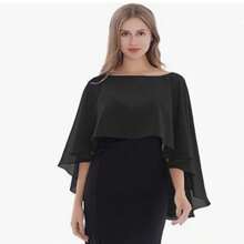 1 xale de chiffon oval feminino, adequado para vestidos de noite, sessões de fotos, cerimônias, apresentações de palco, maquiagem, bailes, mestre de cerimônias, proteção solar, capas de férias