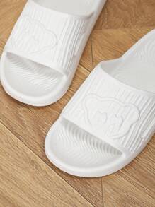 女士平底凉鞋，时尚户外运动拖鞋，柔软 EVA 一体式结构，夏季 - 白色 - 查看 4