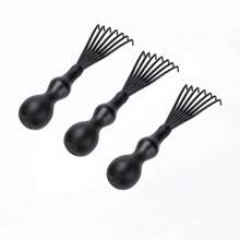 3pcs/2pcs/1pc Black Comb Cleaner Air Bag Massage Comb Cleaning Brush Home Air Cushion Massage Comb Cleaning Claw Cleaning Tool Comb Brush Untangle,Hair Brush,Comb,Hair Tools,Hair Products And Accessories For Barber Salon Beauty Travel Essentials
