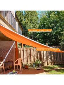 Tenda triangolare da esterno, telo parasole per patio/balcone, gazebo pieghevole rivestito in argento, adatto per terrazzo/cortile/ponte/giardino/eventi all''aperto