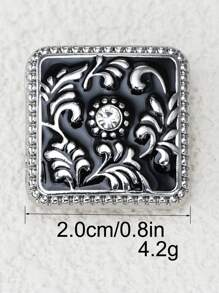 6pcs/Pack Vintage Pattern Resin Oil Drop Metal Buttons, For Uniform, School Wear, Sweater, Cardigan, Jacket, DIY Bags, Gift Box, Handicraft