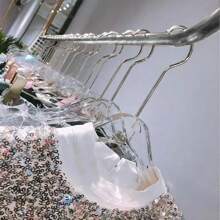 1 件优质衣架透明亚克力衣架，适用于衣服，重型衣架，节省空间，水晶透明亚克力衣架，360 度旋转挂钩和凹槽，时尚衣架带银色挂钩 - 衣架，适用于衣服、西装 - 成人衣柜整理衣架哑光 - 彩色 - 查看 3