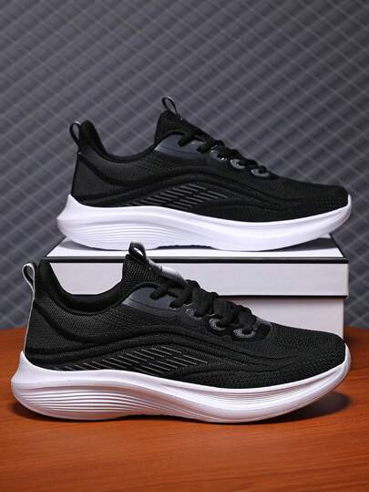 1 paire de chaussures de course sur route pour femmes, légères et confortables pour les déplacements extérieurs, chaussures de marche athlétiques. Nouvelles chaussures de sport et de voyage respirantes en maille pour le printemps-été 2025. Chaussures de randonnée