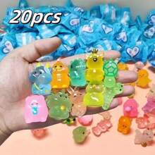 10/20 stuks glinsterende verrassingsblinde doos dierenfiguren - schattige plastic bedels geschikt voor doe-het-zelf sieraden maken en handtasaccessoires, verschillende dierenstijlen met dierendetails, geschikt als cadeau, geen voeding nodig