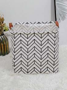 1pc/2pcs/4pcs Linen Oxford Cloth Foldable Waterproof Laundry Basket - White - View 8