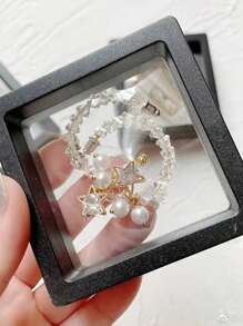 10 件 ClearView 3D 浮动展示盒，塑料防尘珠宝包装，透明悬浮收纳盒，用于项链、手镯、戒指、硬币、耳环、别针，带弹性膜，礼品盒，适合零售和个人使用