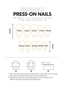 24pcs French Almond Press Nails, Spring Purple Flower Design Fully Covered Fake Nails, Reusable, Enhance Your Elegant Suitable For Female Girls Daily/Spring Outing/Date Use - Includes Nail File And Jelly Glue