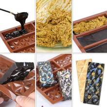 Pyramid Shaped Thick Silicone Chocolate/Protein Bar Mold, Non-Stick For Candies, Wax Melts - Chocolate Brown - View 3