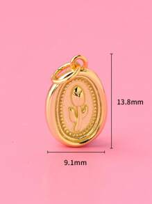 925 Sterling Silver Gold-Plated Vintage French Tulip Pendant Necklace, Unique High-End Sweater Chain For Women