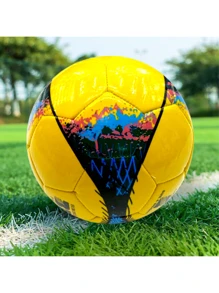 1pc Soccer Ball Size 2 Outdoor And Indoor School Sports Activity Anti-Explosion Classic Design Suitable For Training Practice - Multicolor - View 5
