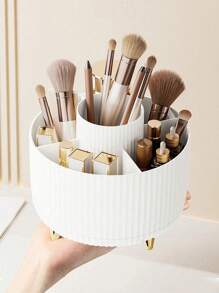 Rotating Storage Box Makeup Brush Holder Cosmetic Organizer Desk Makeup Organizer Eyeshadow Brush Pen Cup Rotating Cosmetic Organizer Box High-End Lipstick Skincare Makeup Brush Holder Bathroom Decor Fall Decor Makeup Organizer Back To School