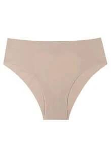 3 件装浅色无缝冰丝心形设计女士内裤，性感心形冰丝内裤，腰部修身隐形三角内裤