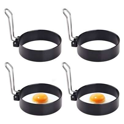 4/5件套大号鸡蛋模具，煎蛋模具，DIY鸡蛋烹饪模具，创意模具，不锈钢鸡蛋模具，厨房工具，一套满足多种厨房需求