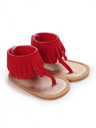 Sandales d'été minimalistes à franges, respirantes et antidérapantes, pour nourrissons et tout-petits. Conviennent aux nouveau-nés et aux bébés