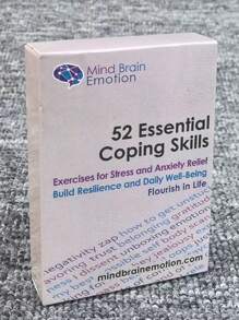 52张必备应对技巧卡片 - 压力管理、焦虑缓解练习 - 培养情绪敏捷性、韧性和自信心 - 青少年及成人自我关怀疗法游戏