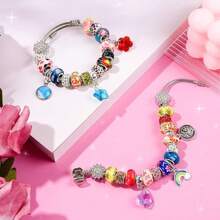 50pcs Random Black Large Hole Spacer Beads, European And American Crafted Beads For DIY Jewelry Making, Necklace, Bracelet, Jewelry Accessories, DIY Handicrafts, Keychains, Phone Straps - Black - View 8