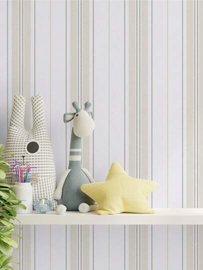 1 件现代条纹图案厚壁纸，即撕即贴防水无粘性，适用于装饰儿童房、浴室、客厅墙壁、墙面艺术贴纸，15.75x47.24 英寸