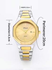 1 Đồng hồ đeo tay thạch anh ngày tối giản sang trọng hình bát giác dành cho nam, nhẹ, dây đeo bằng thép không gỉ, chống nước - Nhiều màu - Xem 7