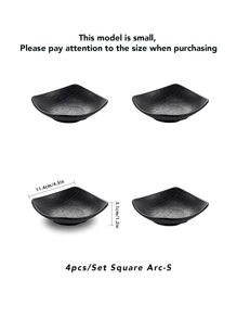 1pc/4pcs Seasoning Dip Bowl, Sturdy And Shatterproof, For Dips And Condiments, Sauce Tray, Snacks, Side Dishes, Cheese And Ketchup, Ideal Kitchen And Restaurant Match, Christmas Gift,School Supplies