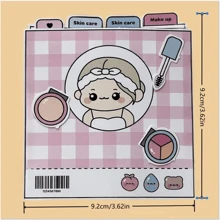 1pc Creatieve Cartoon DIY Aankleedsticker Stil Boek (Inclusief Gereedschapsset) - Papierkunst Thema Set (Moet Je Zelf Maken, Voel De Plezier Van Het Maken), Stressverlichtende Knijp Speelgoedboek - Gemaakt Van Papiermateriaal